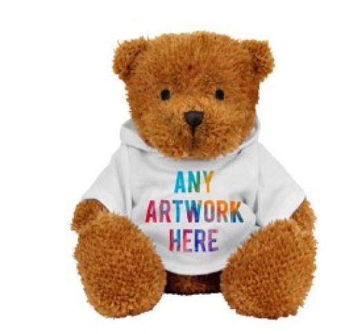 Teddy Bear With Printed Hoodie